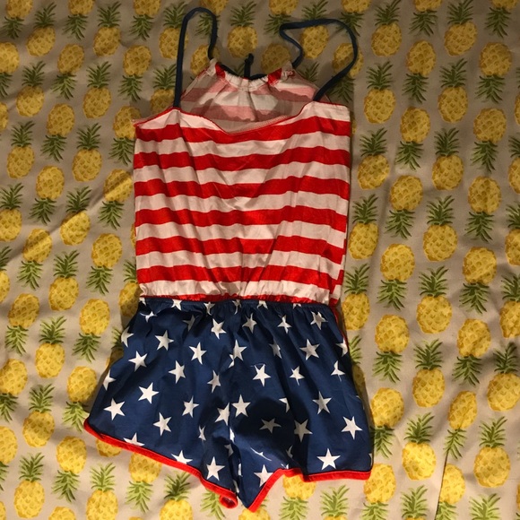 Women's Flag  Romper - Red/White/Blue - Picture 4 of 4